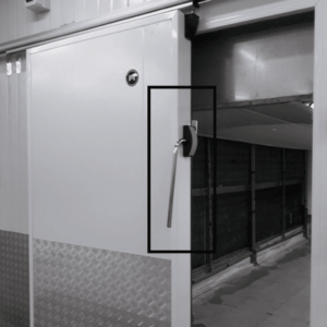 Maneta exterior puerta frigorifica corredera